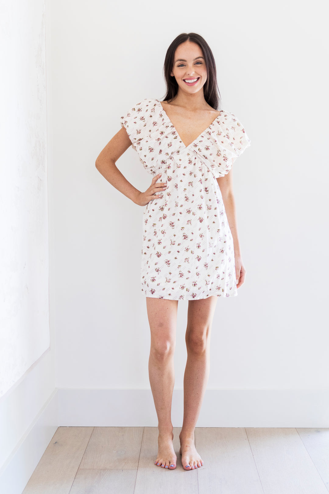 Lotus Double VNeck Dress Floral