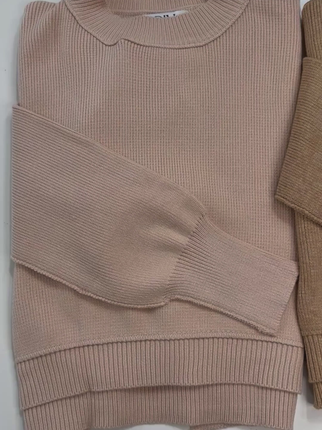 Celeste Silky Knit Sweater in Camel