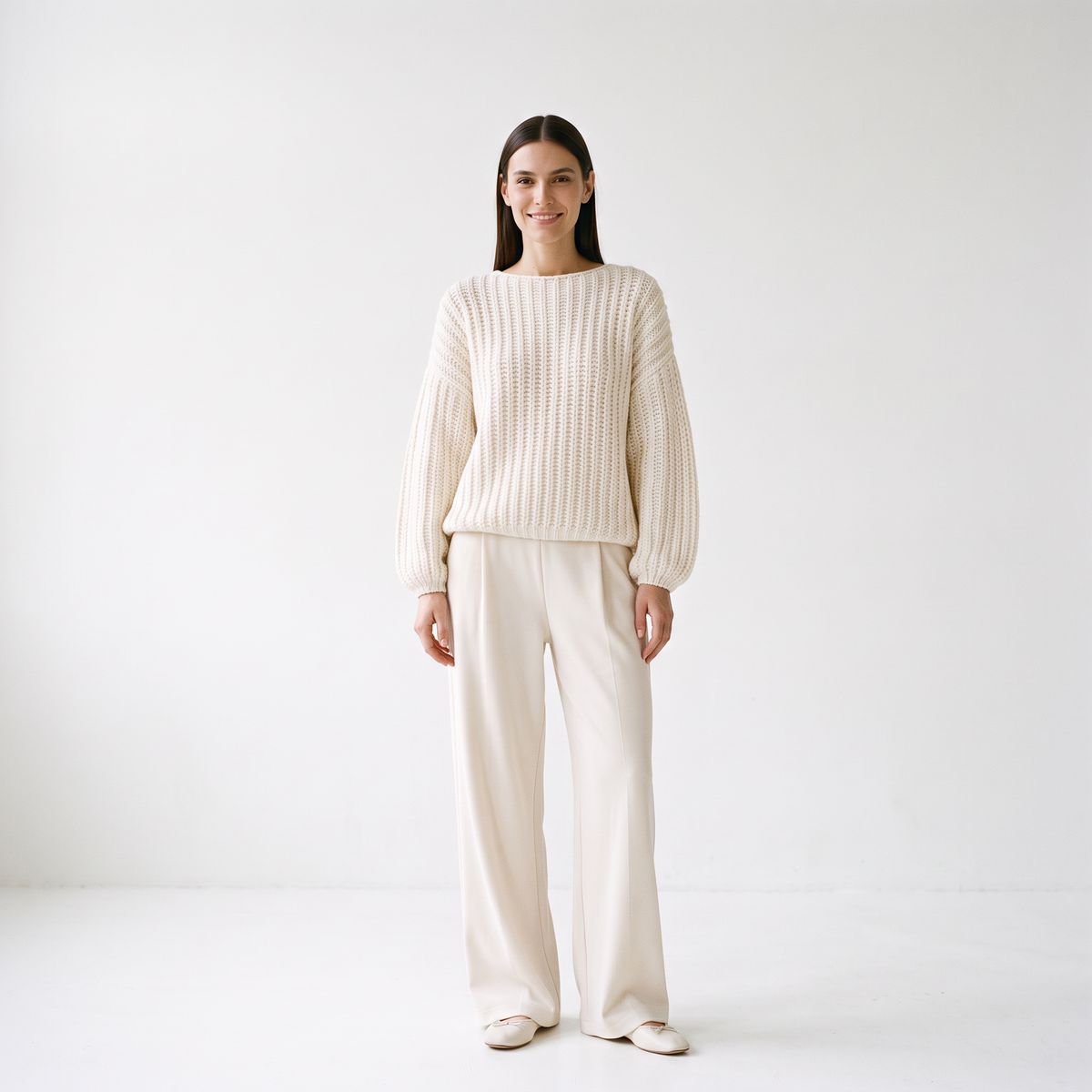 Evianna Knit Cream - bright studio