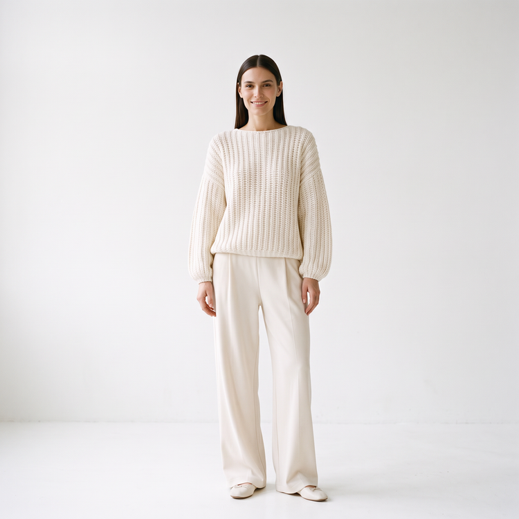 Evianna Knit Cream - bright studio