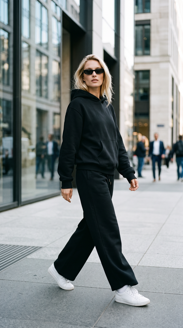 Linden Hoodie Black street campaign