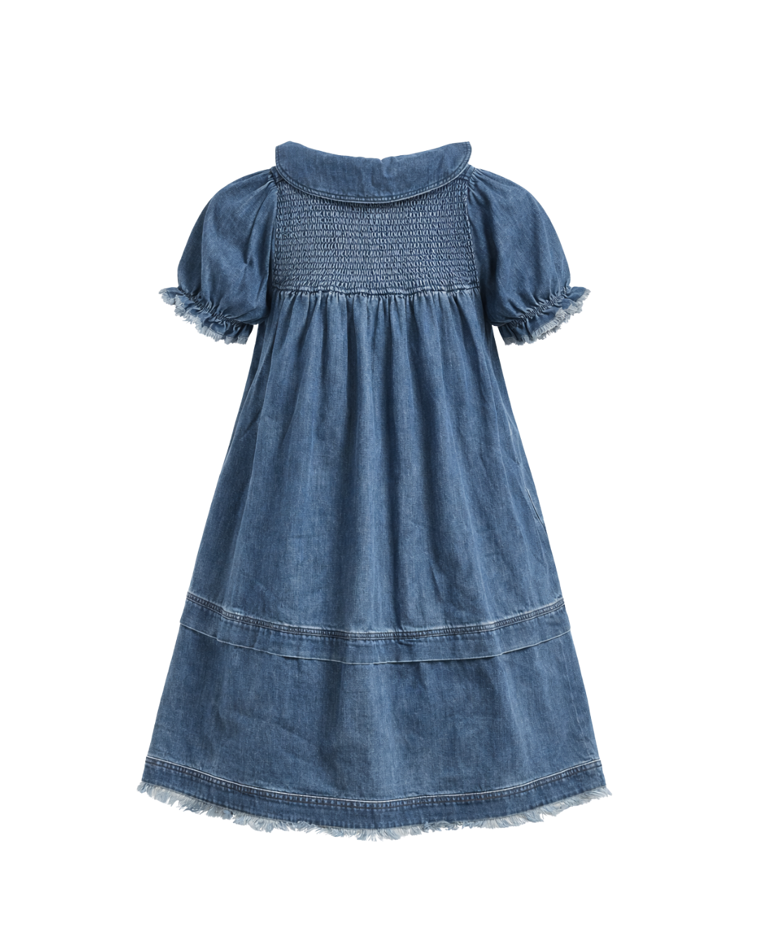 Jennie Smocked Dress Denim