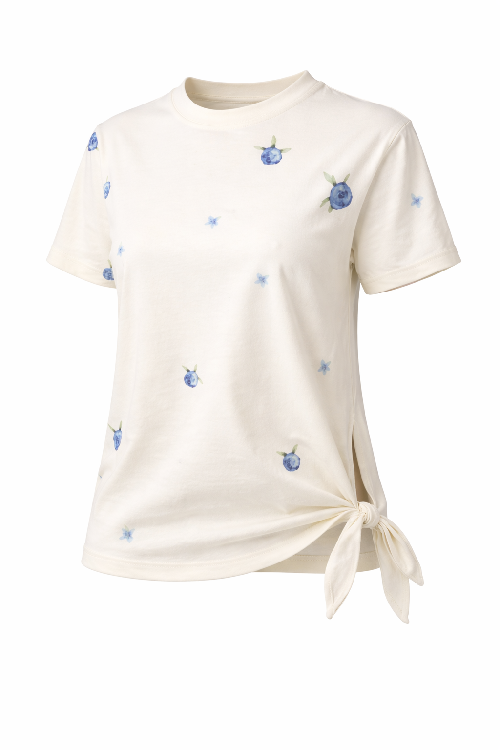 Reign Cuff Sleeve Tie Tee in Peony