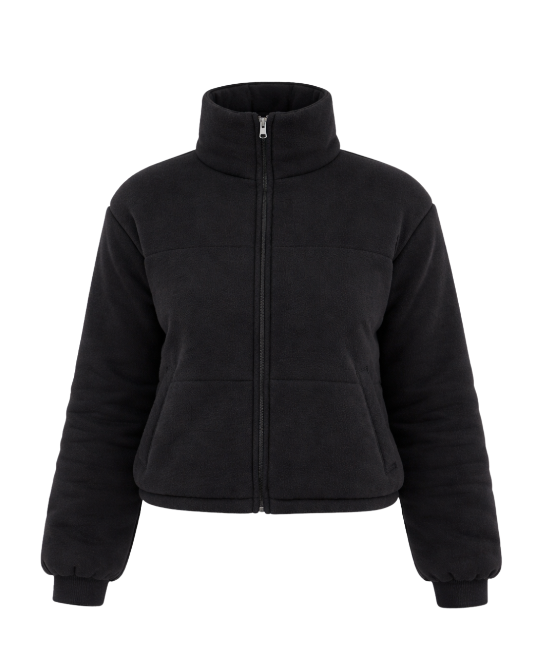 Celine Knit Puffer Jacket in Black