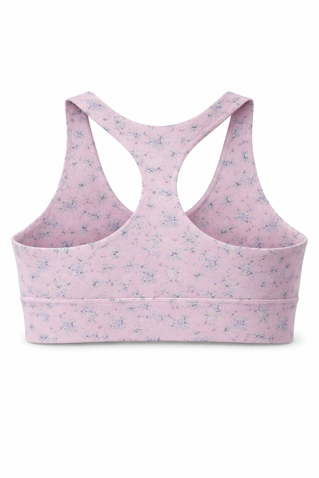 Aira Twisted Performance Bra in White Rose Print