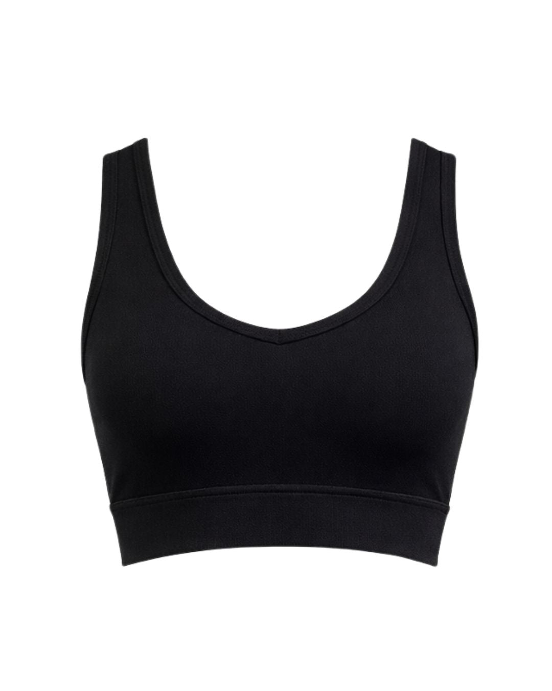 Ruthie - Athletic Ribbed Sports Bra Black