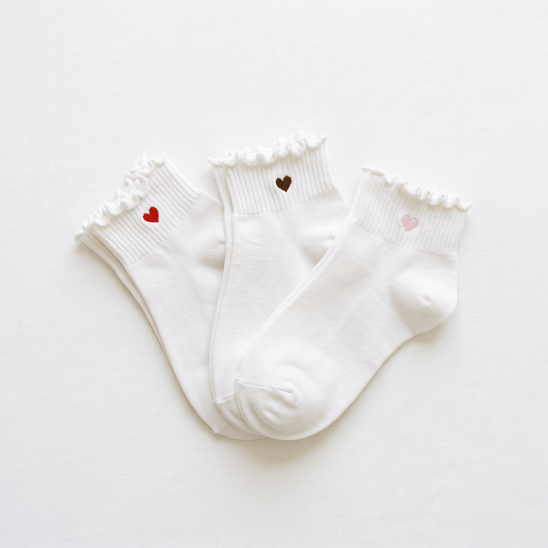 Sweetheart Socks - flat lay
