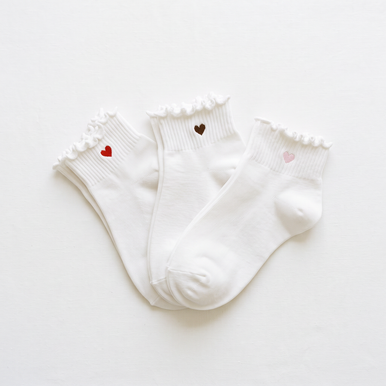 Sweetheart Socks - flat lay