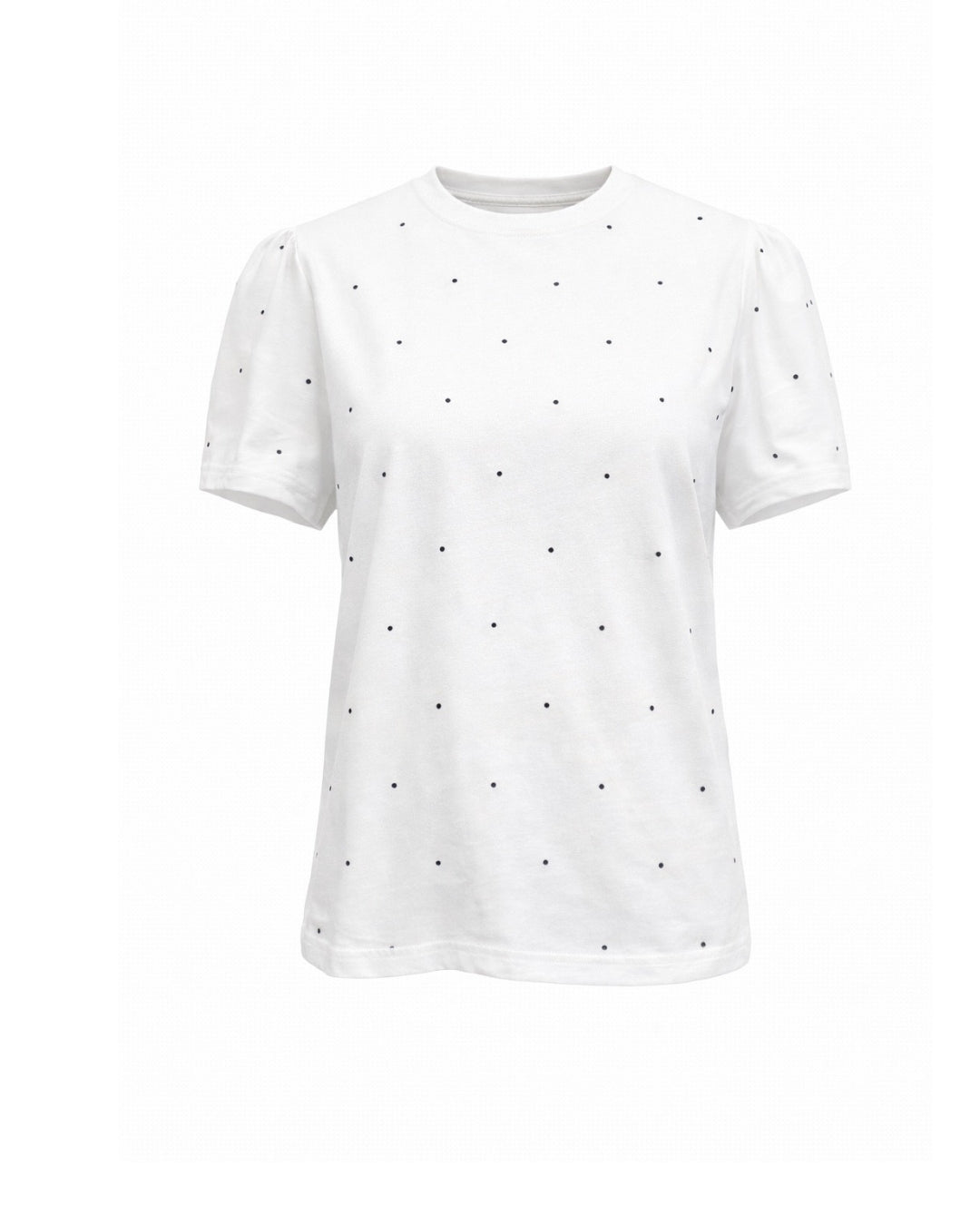 Harper Tee – Polka Dot Everyday T-Shirt White Polka Dots