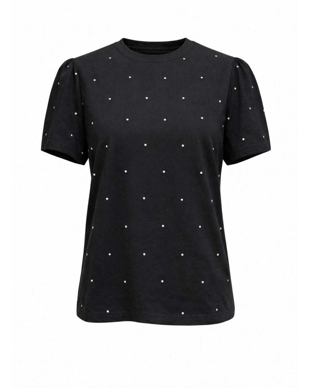 Harper – Polka Dot Everyday T-Shirt In Black Polka dots