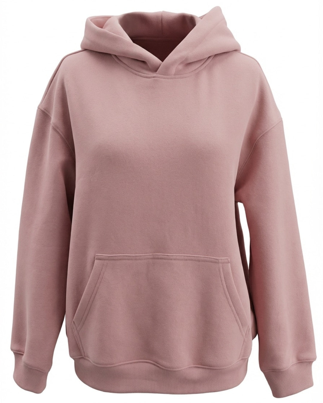 Linden – Relaxed Fleece Pullover Hoodie In Ballet Pink