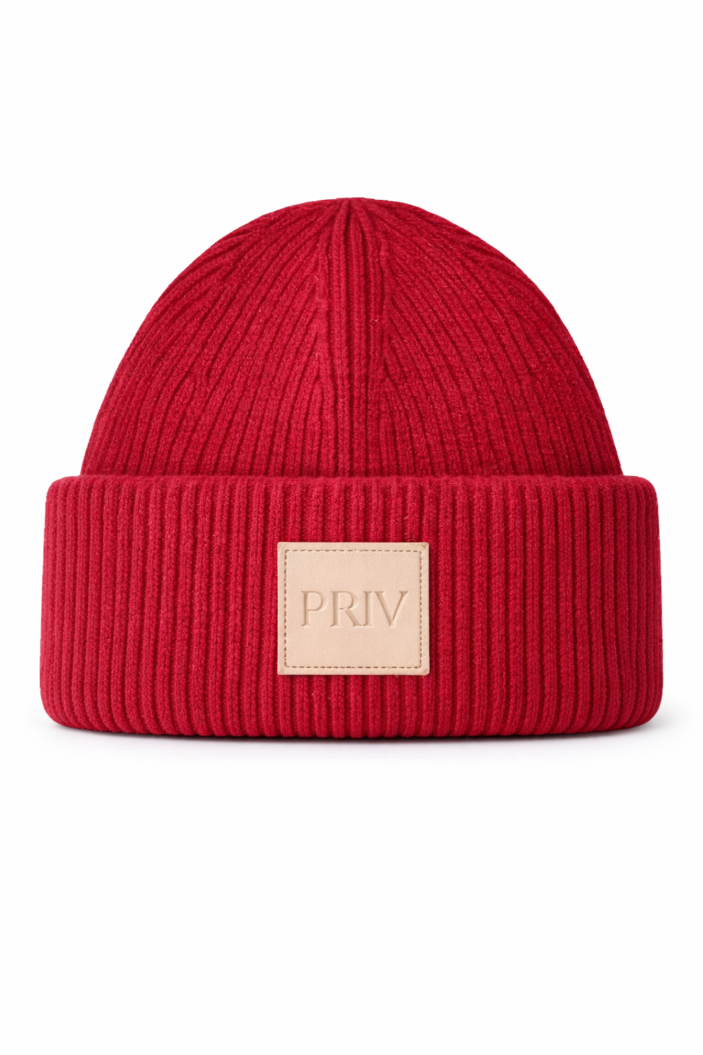 PRIV Moniker Toque – Embroidered Knit Beanie Scarlett