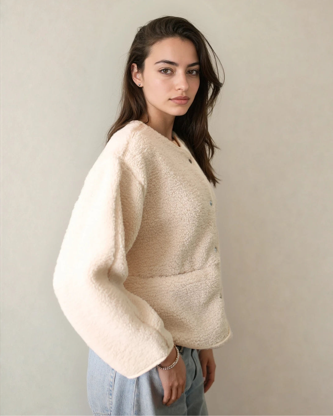 Willow Teddy Jacket Coconut