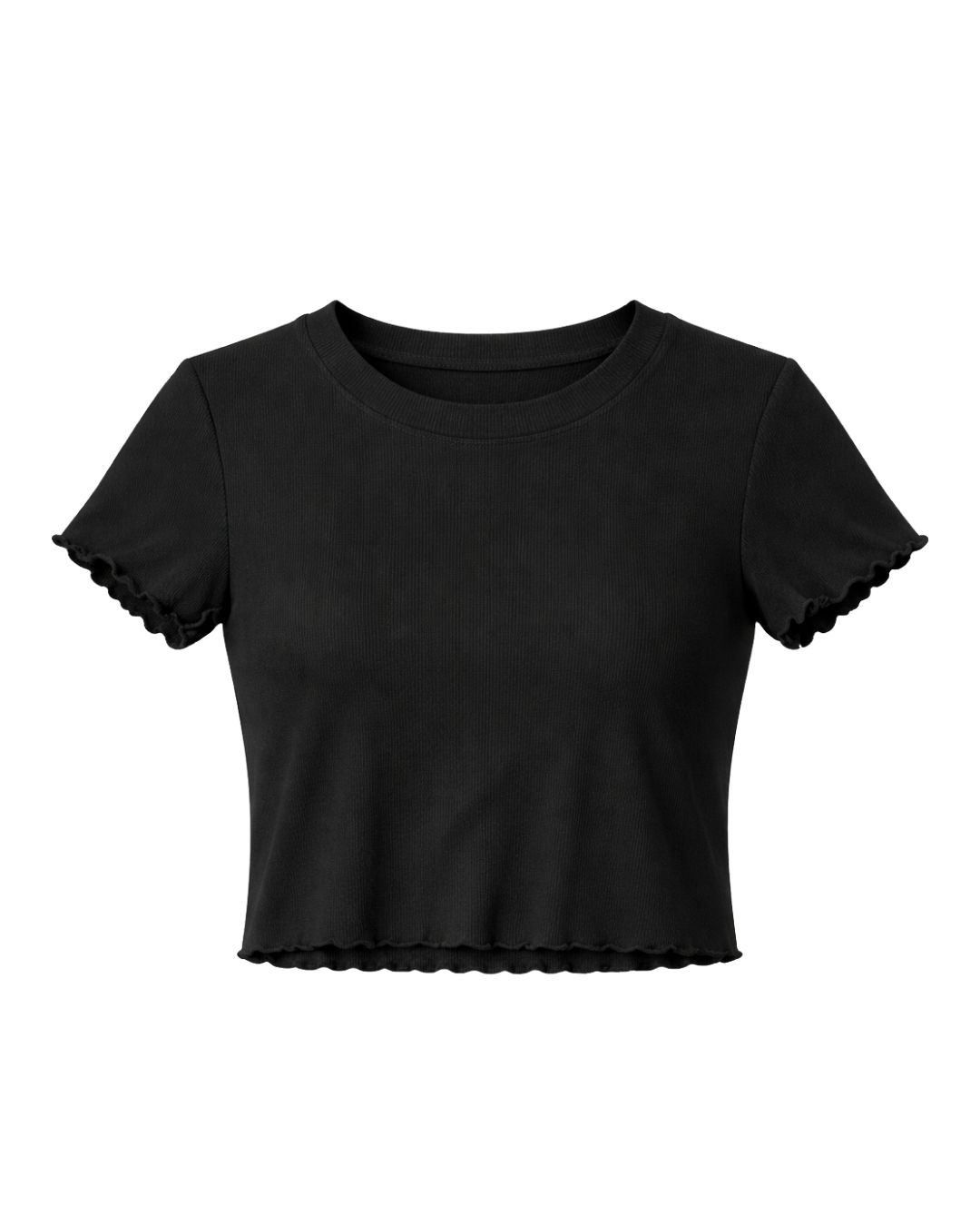 Chaser Cap Sleeve Crop Tee in Black