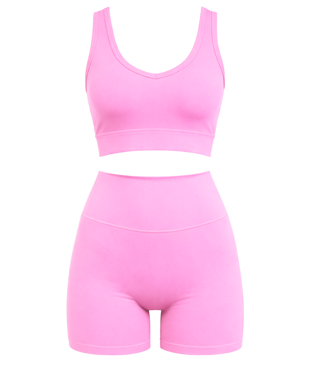 Sydnie - Athletic Ribbed Shorts Pink