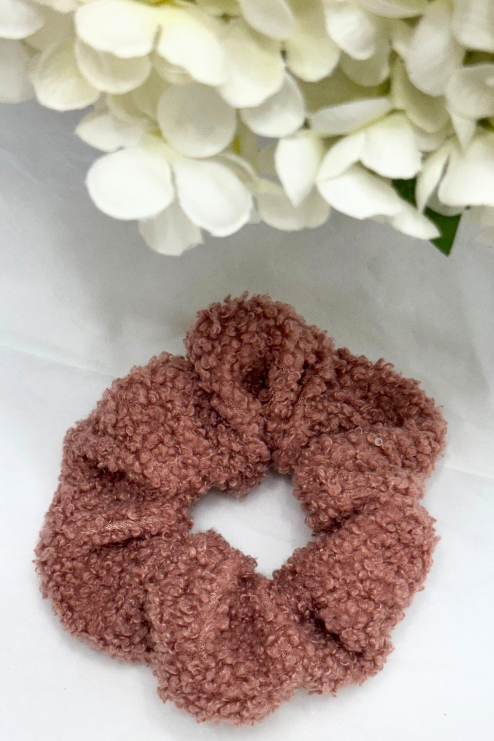 Boucle Scrunchie in Pink
