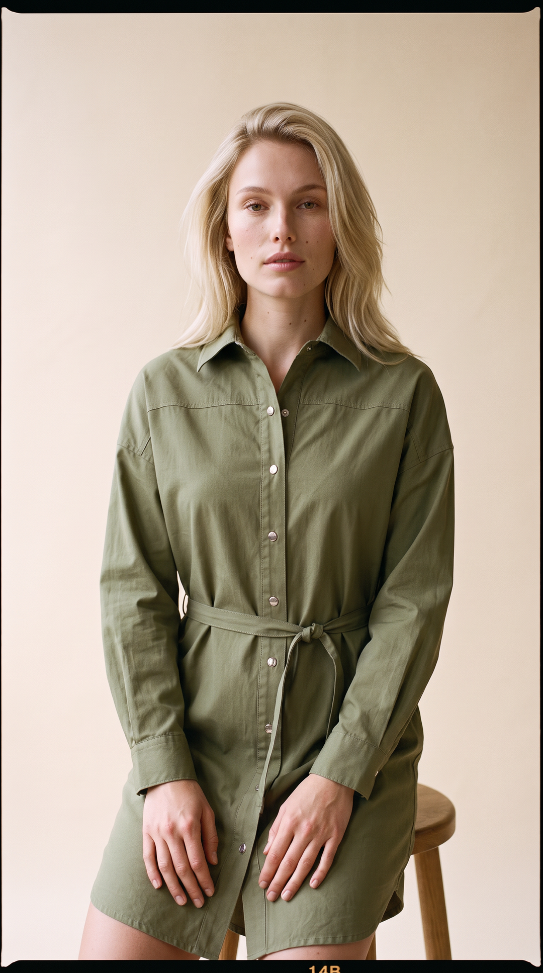 Sally Shirtdress in Olive