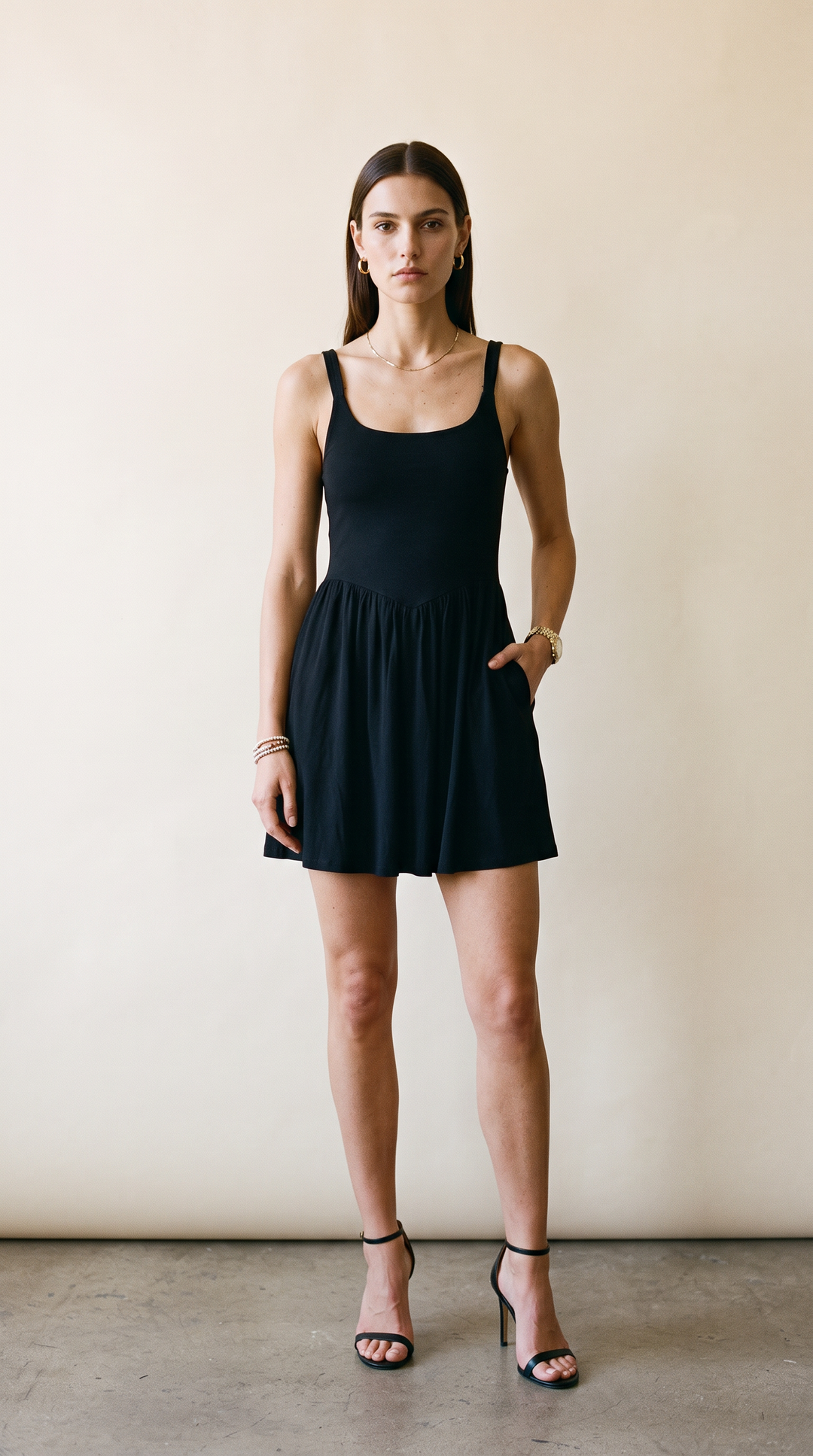 Fay – Classic Fitted Mini Cocktail Dress In Black
