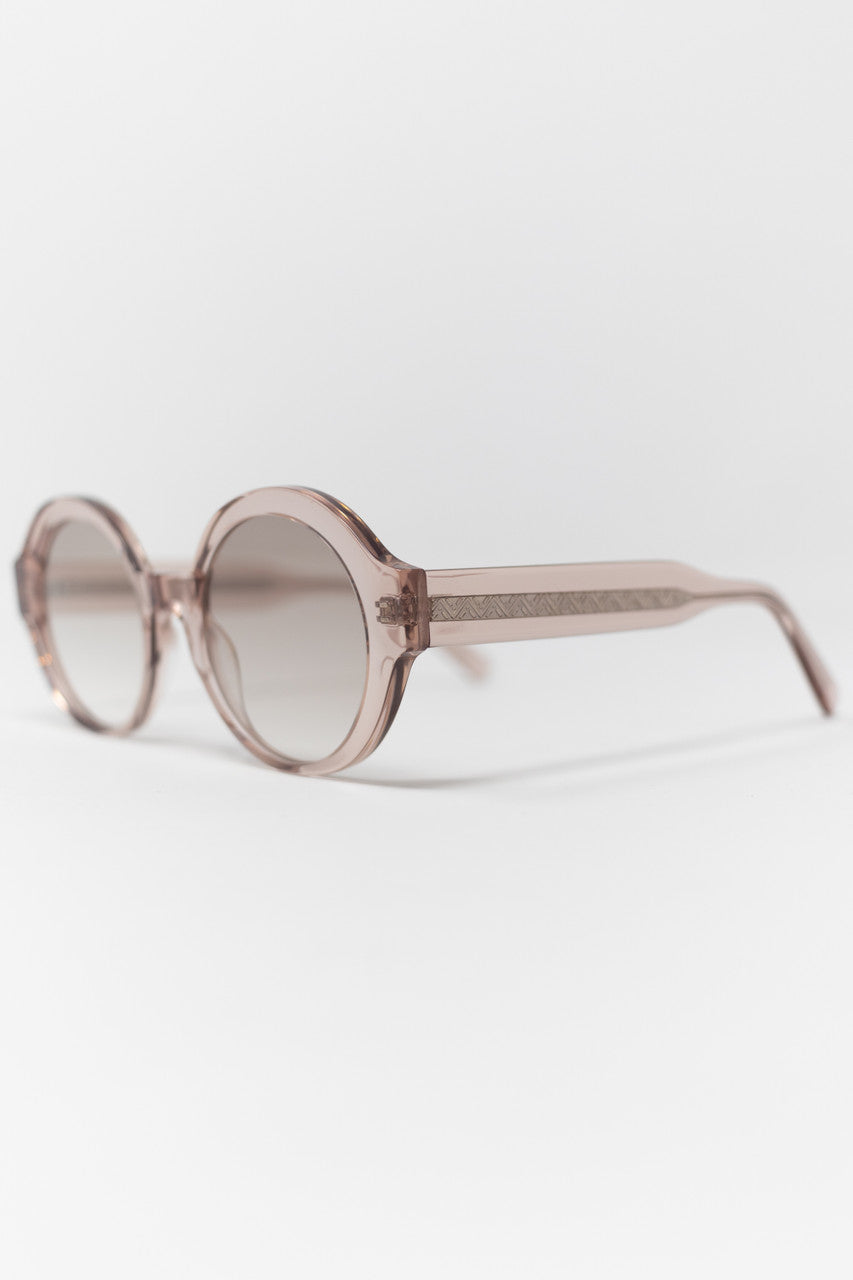 Capri Circular Acetate Sunglasses in Pink