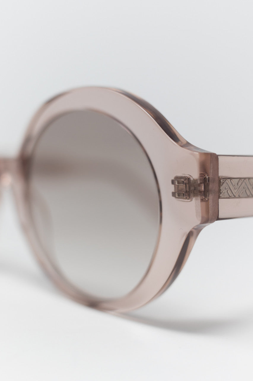 Capri Circular Acetate Sunglasses in Pink