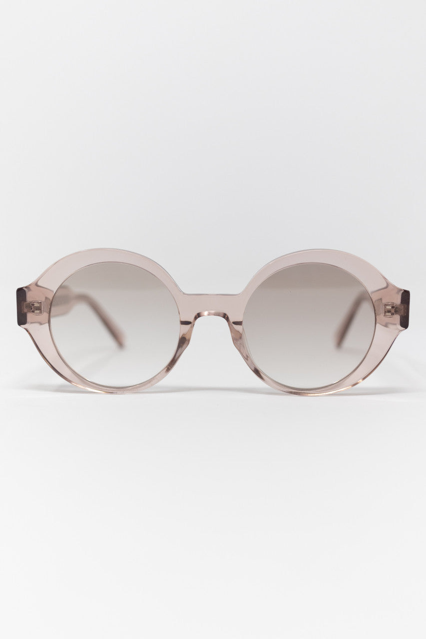 Capri Circular Acetate Sunglasses in Pink