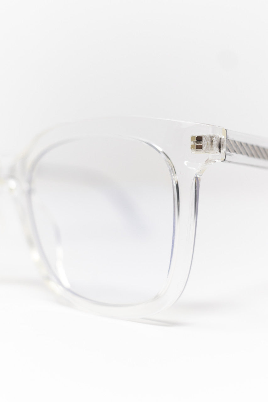  Blue light glasses are designed to filter out damaging blue toned light, emitted from most digital devices driving our lives on the daily. These glasses assist with increased melatonin production, reduced eye fatigue and have a stylish, minimal frame that pairs well with any outfit.

