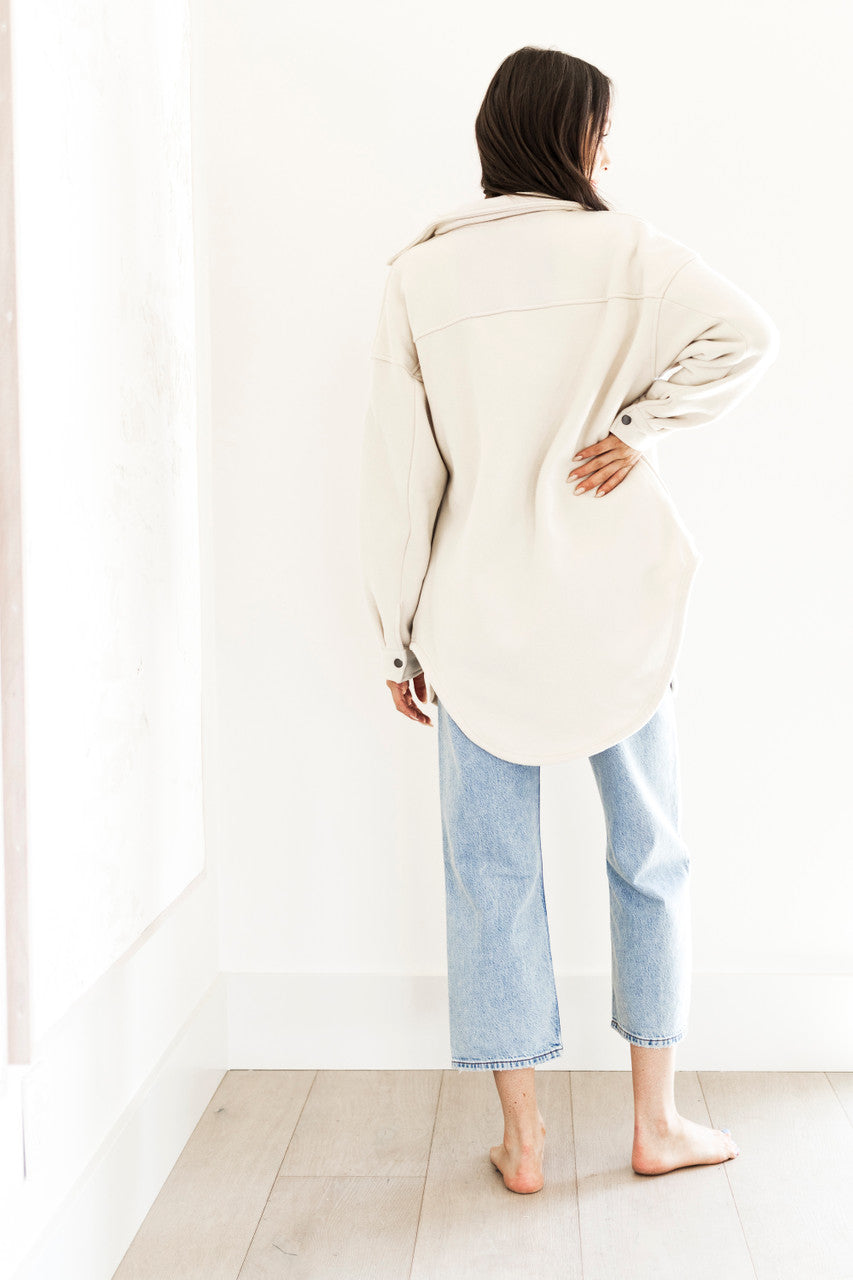 Ellie Overshirt Jacket in Oat