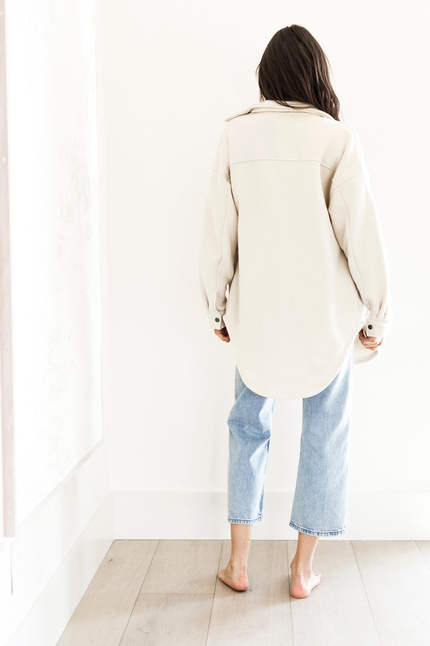 Ellie Overshirt Jacket in Oat