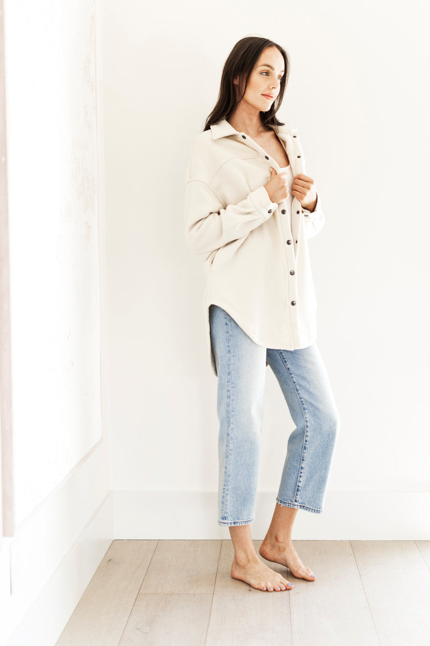 Ellie Overshirt Jacket in Oat