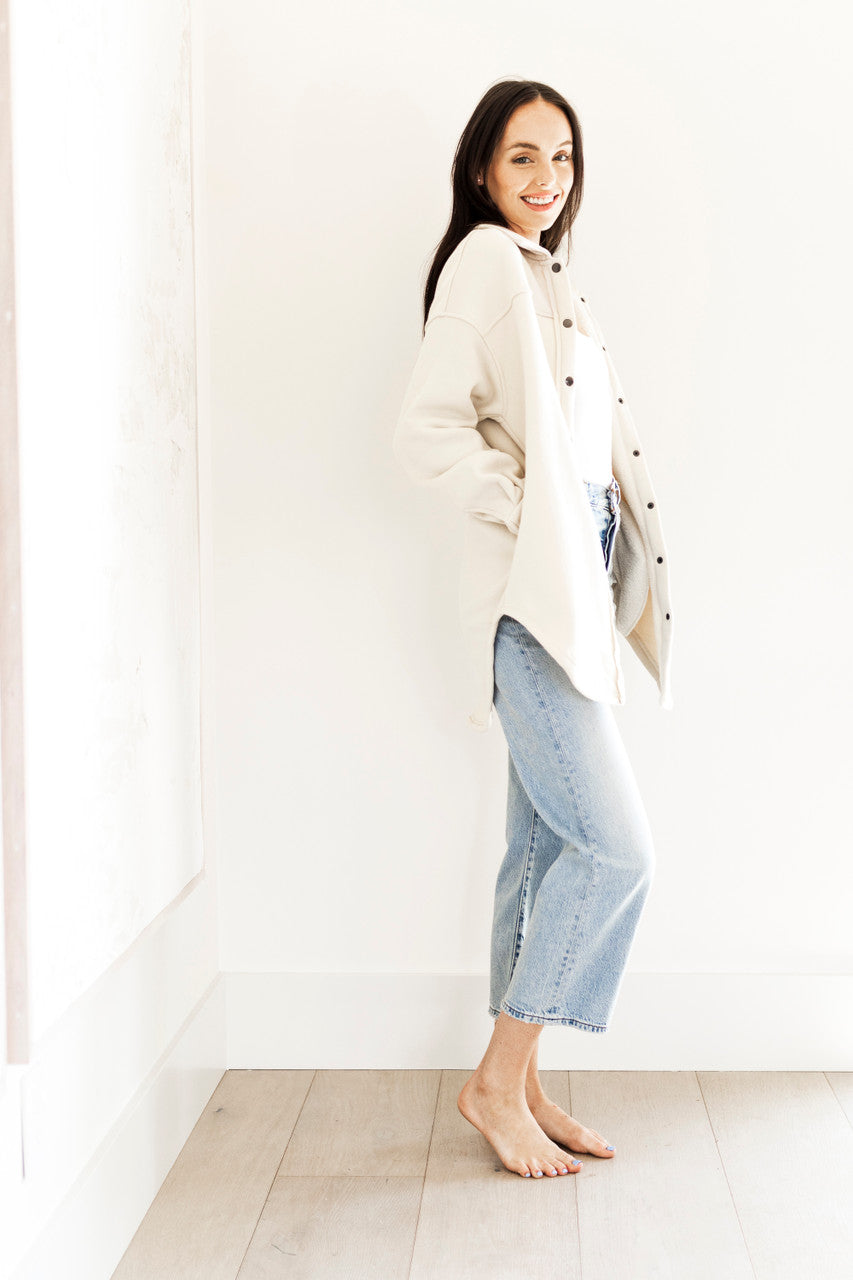 Ellie Overshirt Jacket in Oat