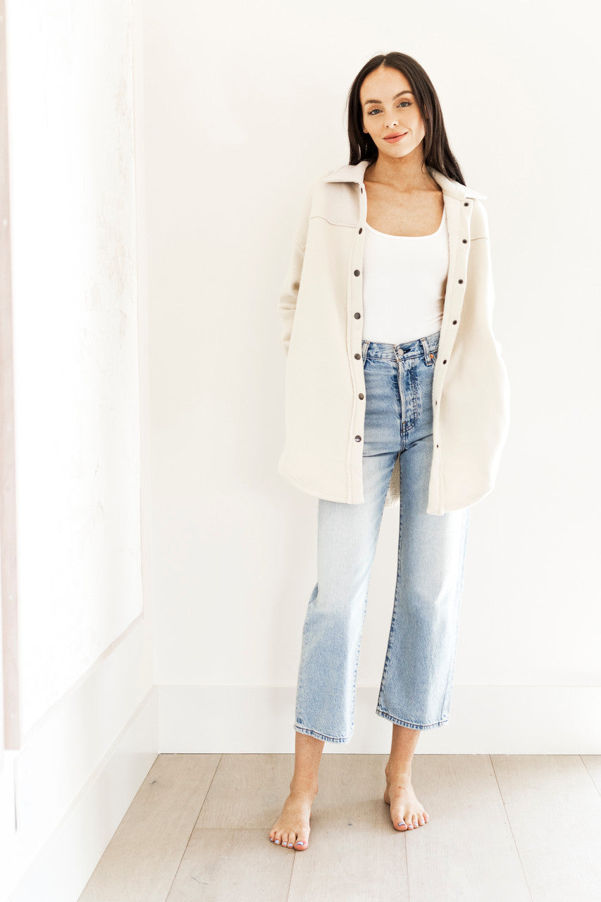 Ellie Overshirt Jacket in Oat