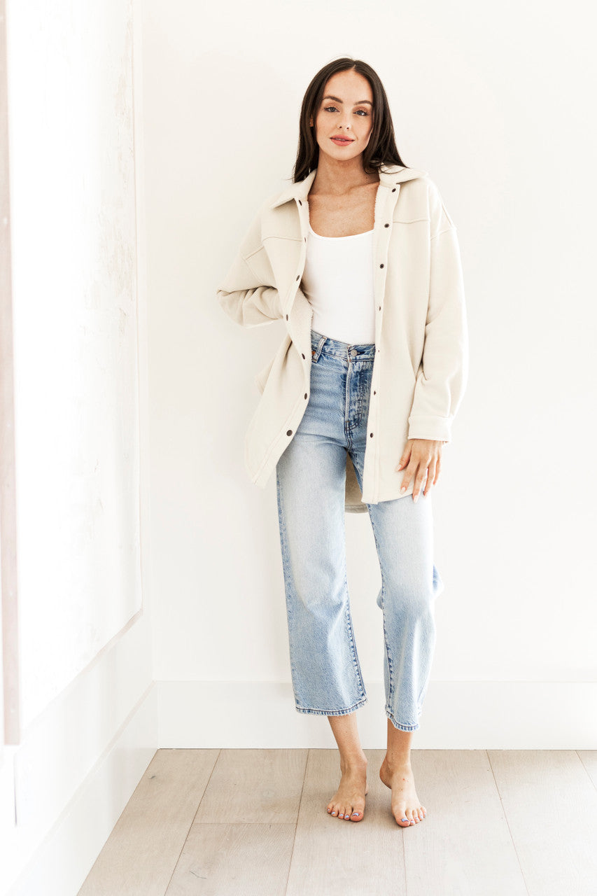 Ellie Overshirt Jacket in Oat