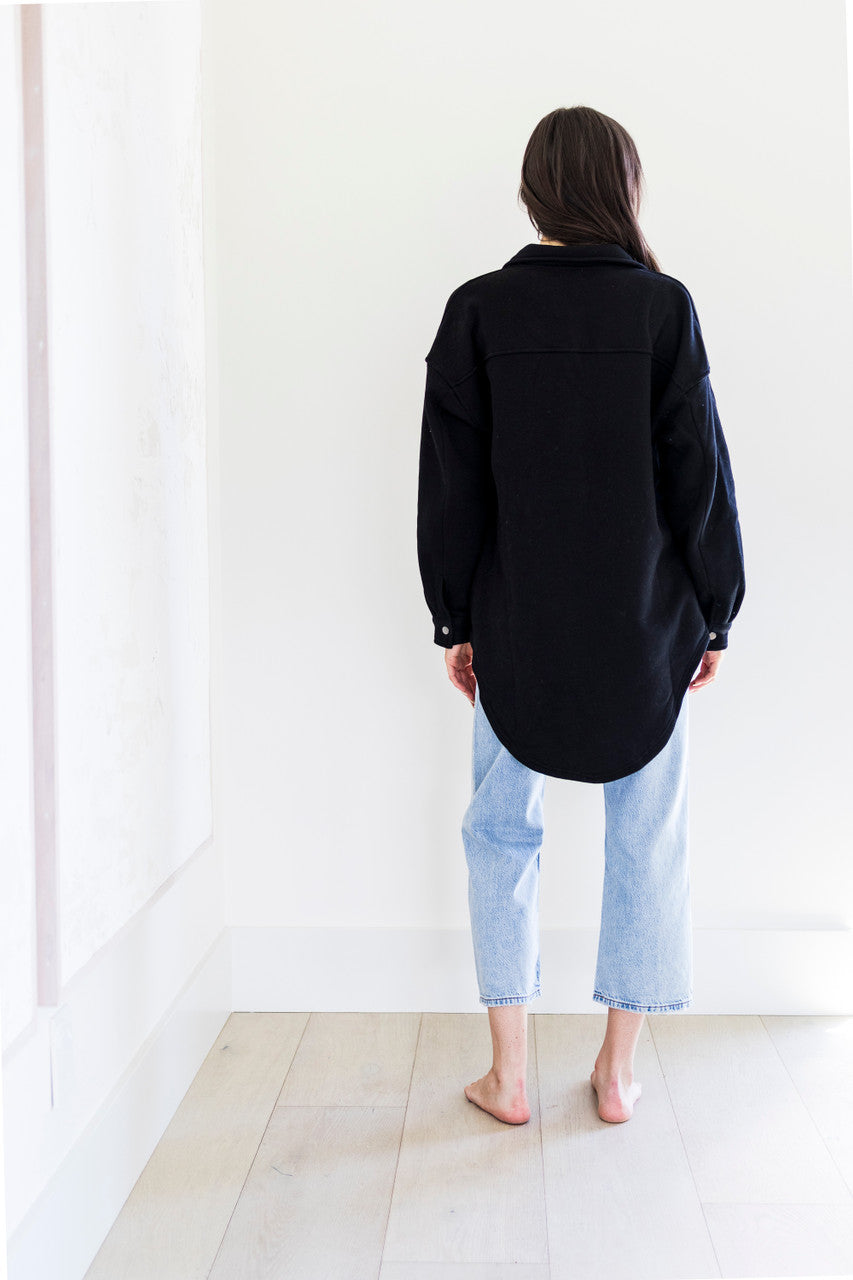 Ellie Overshirt Jacket in Black