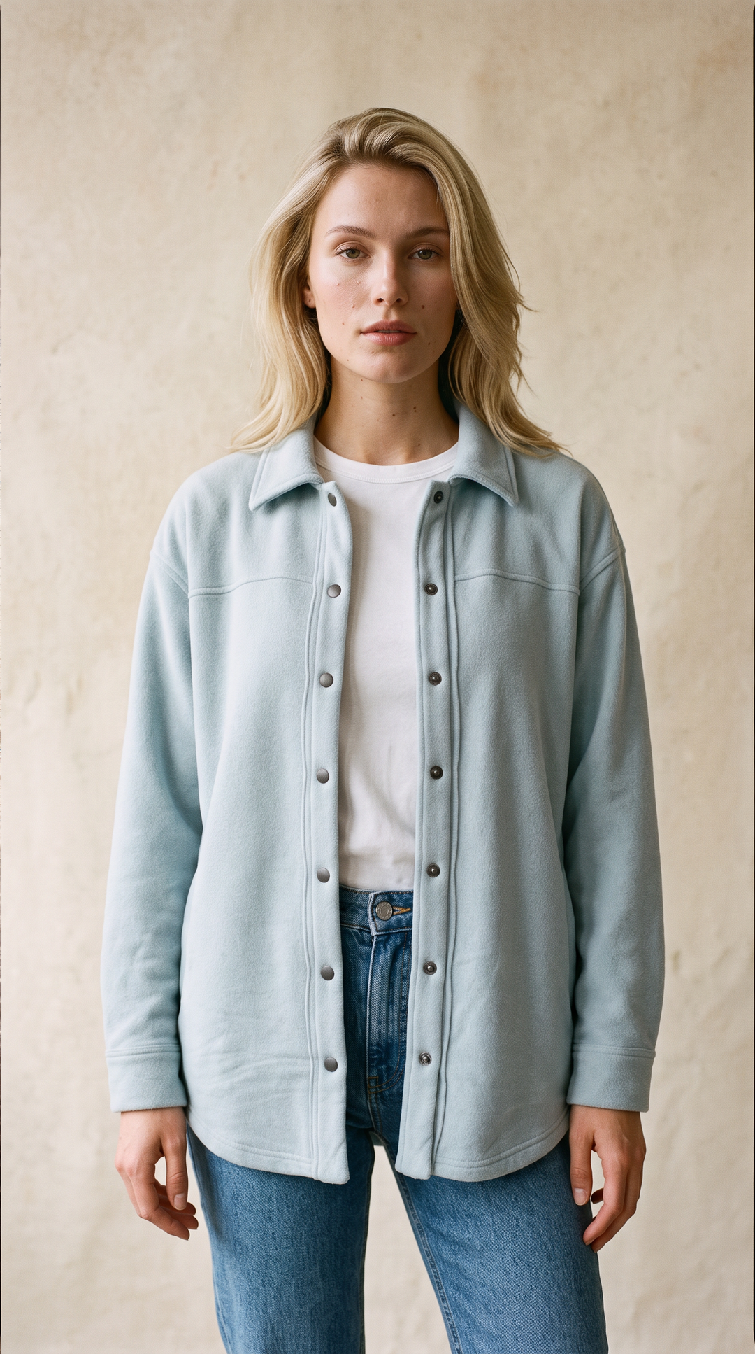 Ellie Overshirt Jacket in Sky