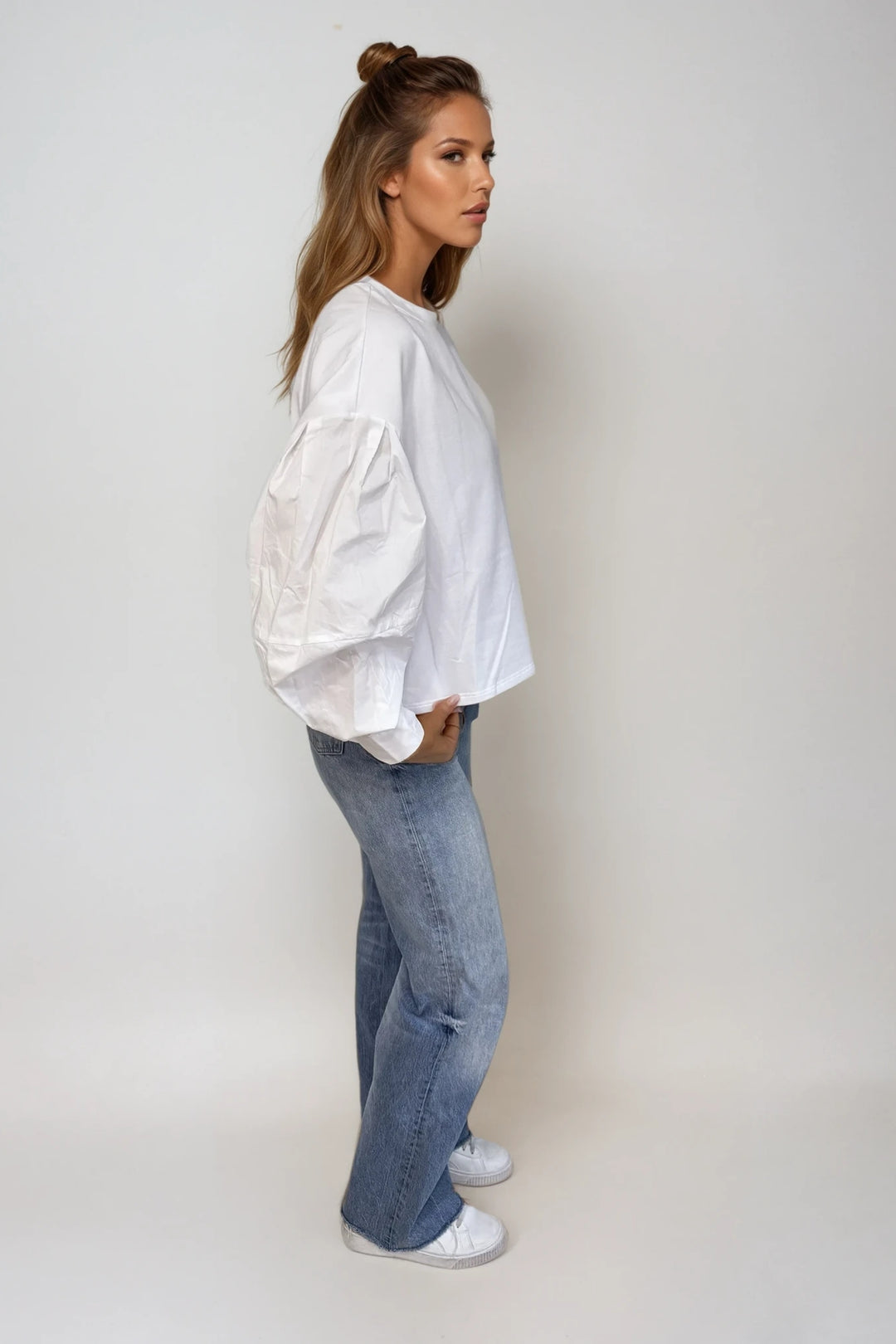 Lacelle Long Sleeve Blouse White