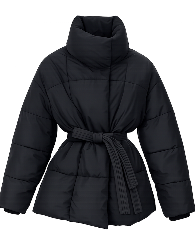 Marais quilted coat in black – premium quilted coat by PRIV the Brand