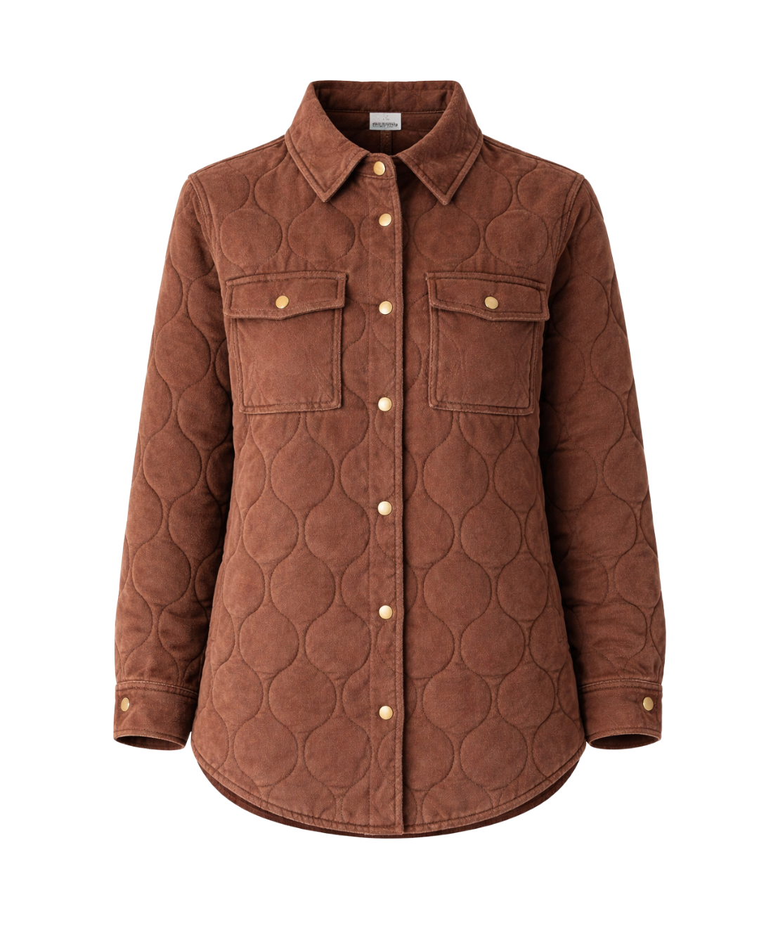 Leni Quilted Brushed Cotton Coat Espresso