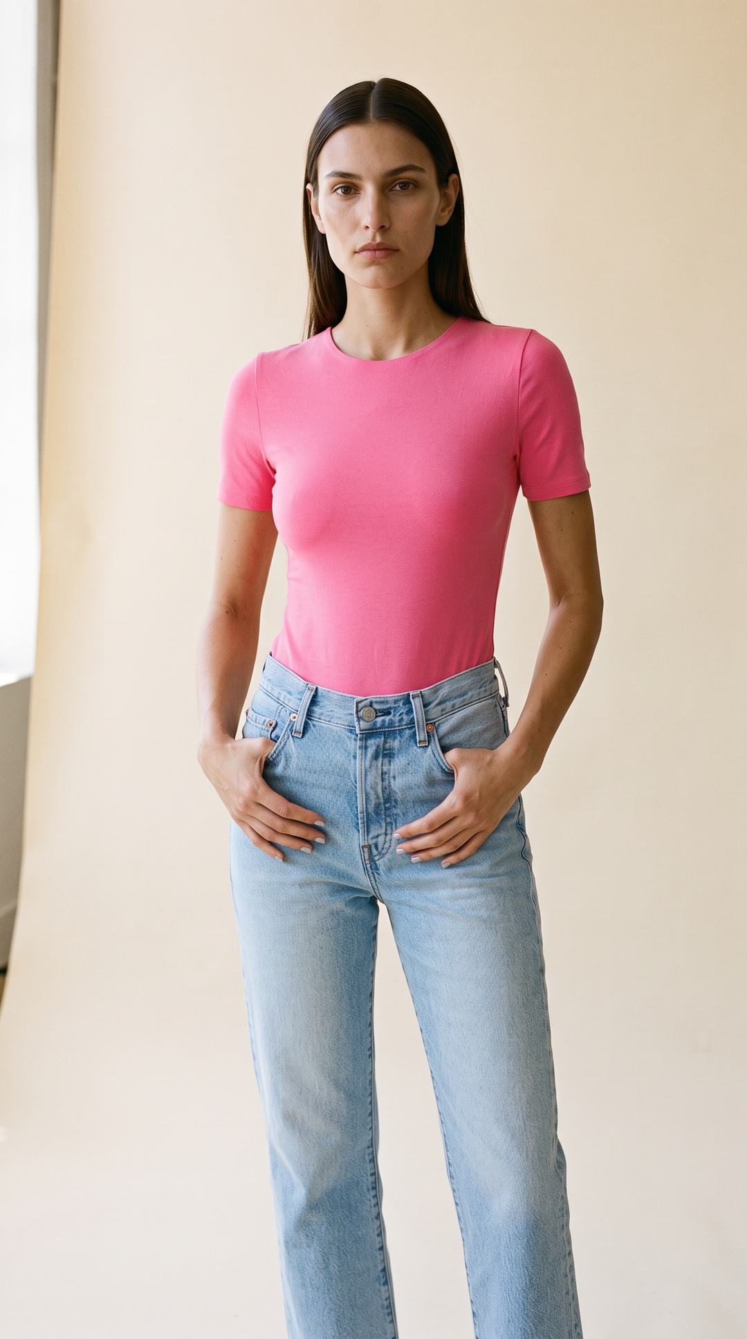 Pavani Tee Bodysuit in Pink