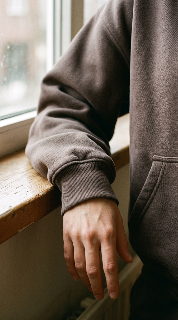 Linden Hoodie Espresso cuff detail