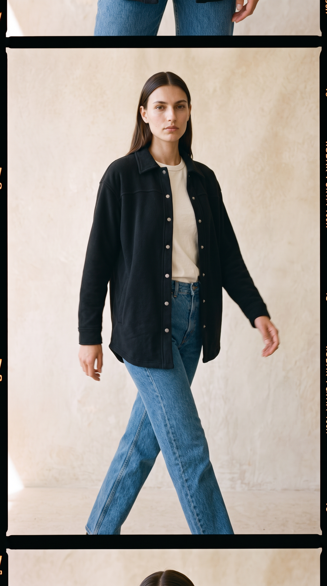 Ellie Overshirt Jacket in Black