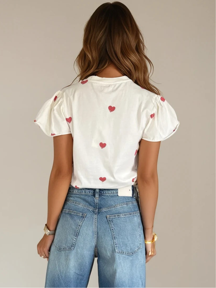 Colette Puff Sleeve Hearts