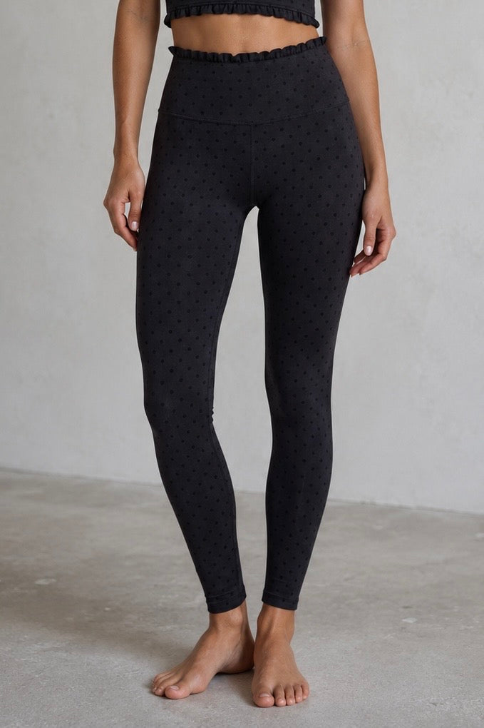 FORM Sage – High Rise Performance Leggings In Black Polka Dot