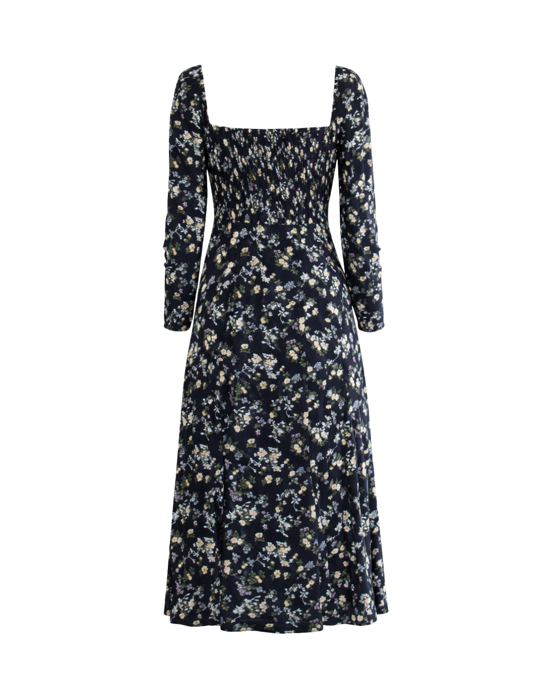 Wren Midi Dress in Black Vintage Print