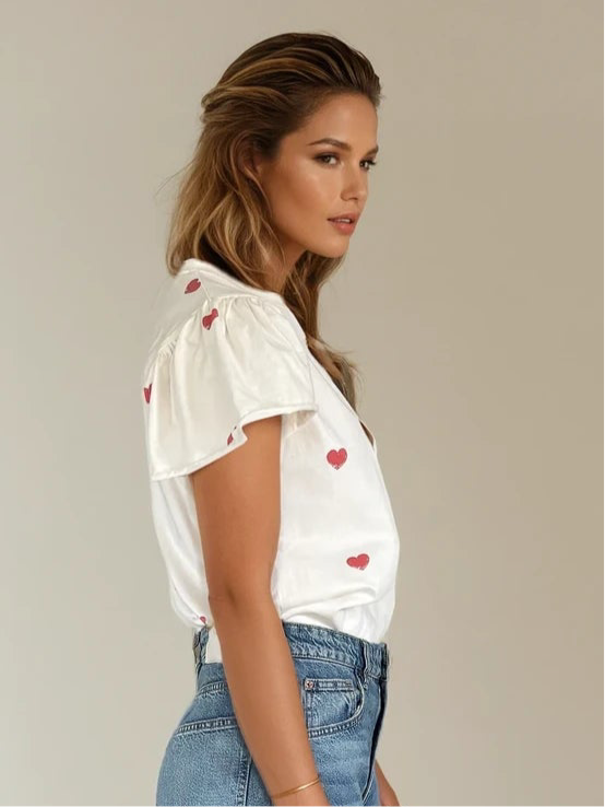 Colette Puff Sleeve Hearts
