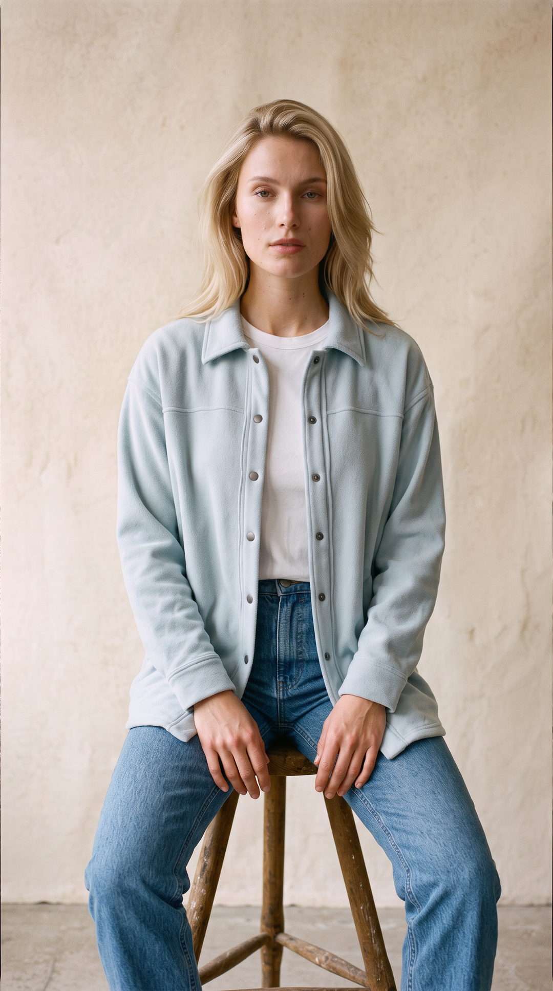Ellie Overshirt Jacket in Sky