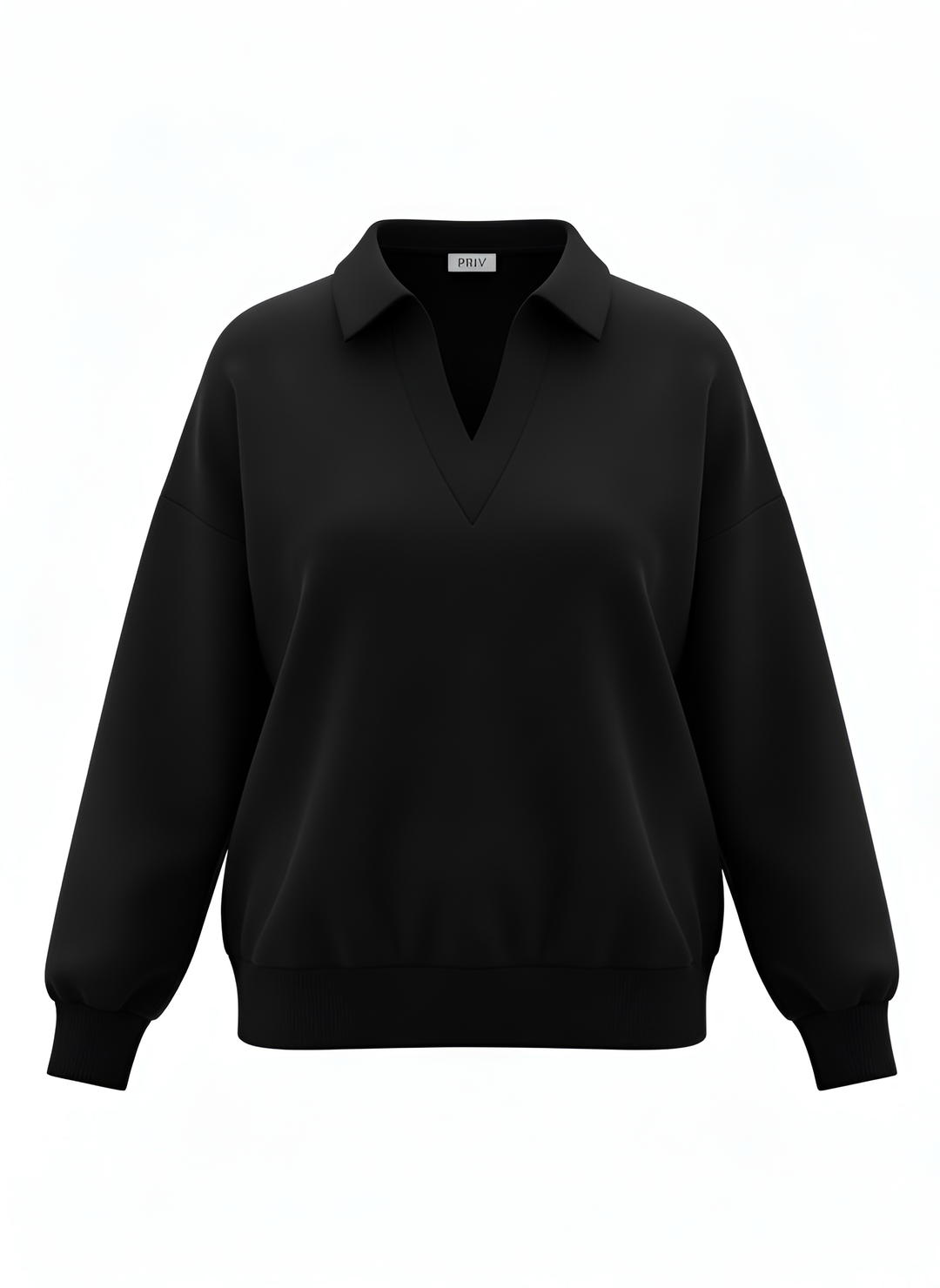 Ella LUXEFlow Long Sleeve Polo Black