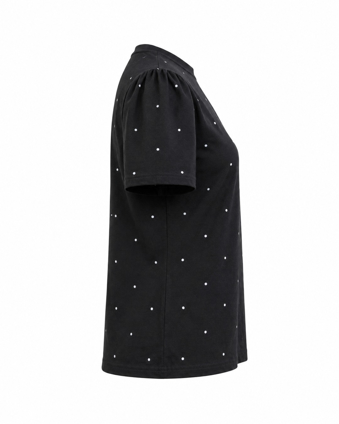 Harper – Polka Dot Everyday T-Shirt In Black Polka dots