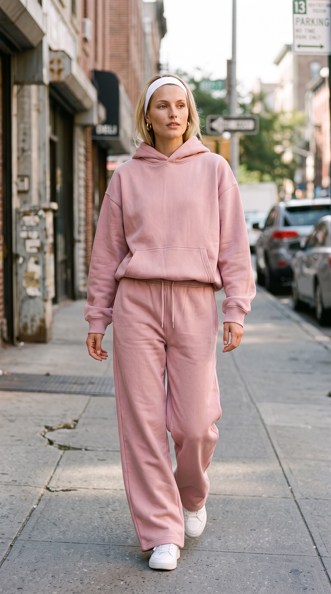 Sawyer Jogger Ballet Pink street campaign