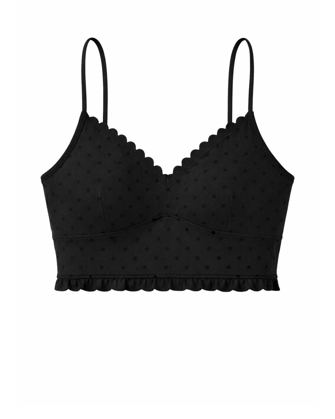 FORM Billie – Supportive Performance Bralette Sports Bra In Black Polka Dot