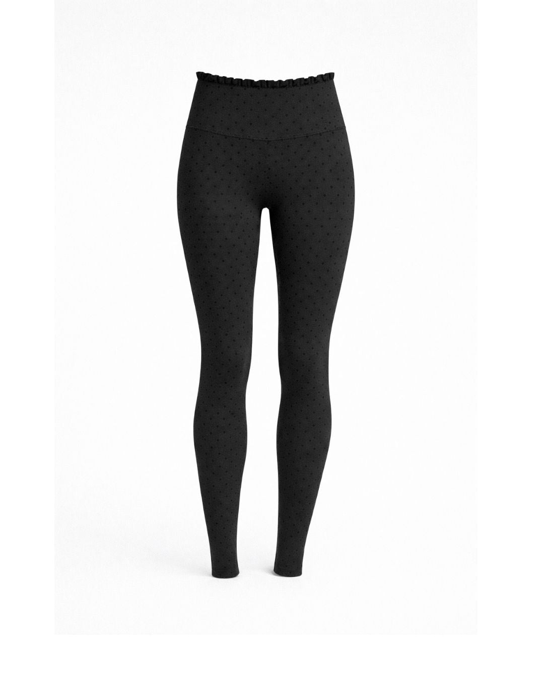 FORM Sage – High Rise Performance Leggings In Black Polka Dot
